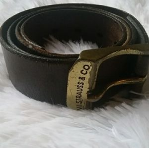 Vintage Brown Genuine Italian Leather Levi's Belt